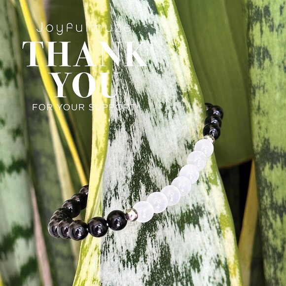 Handmade Natural Gemstone Beaded Bracelet for Men and Women—Healing, Protection, - Picture 9 of 9